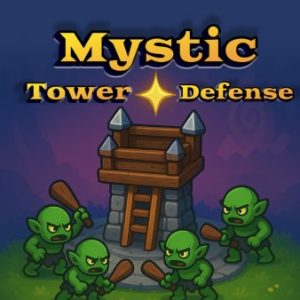 Build. Upgrade. Survive. In Mystic Tower Defense, you must defend your tower against waves of mystical creatures—goblins, dragons, and more! Evolve your weapons, unlock powerful upgrades, and fight through endless maps to become the ultimate arcane defender.