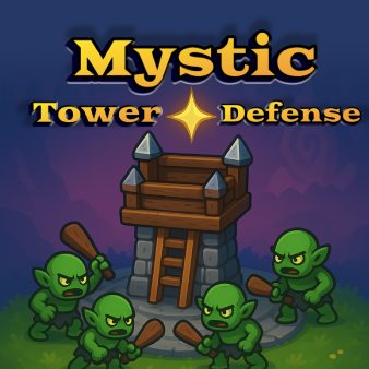 Build. Upgrade. Survive. In Mystic Tower Defense, you must defend your tower against waves of mystical creatures—goblins, dragons, and more! Evolve your weapons, unlock powerful upgrades, and fight through endless maps to become the ultimate arcane defender.